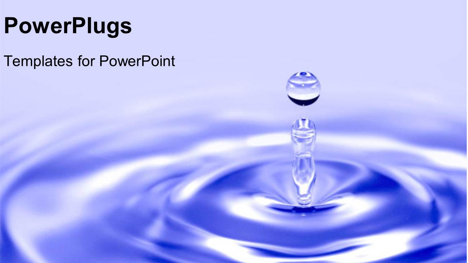 Blue Water Drop into Pond as a Metaphor for Cause and Ripple Effect on Blue Background