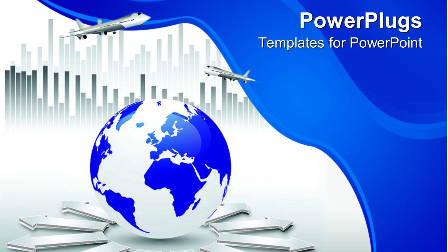 Blue and White Earth Globe on a White and Blue Background