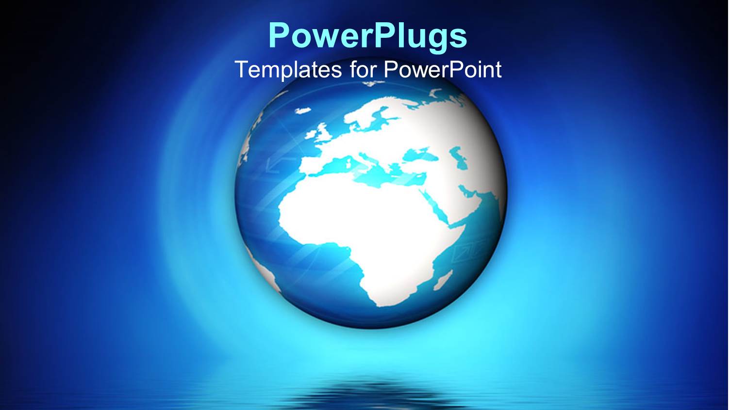 Blue and White Globe Floats Above Rippling Water