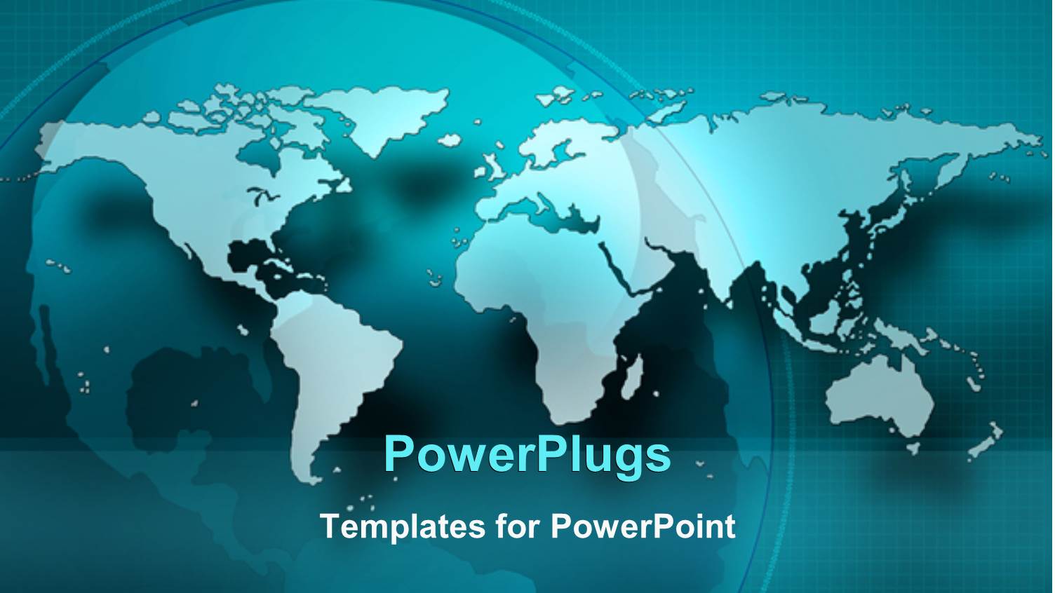 Blue World Map in Front of Globe