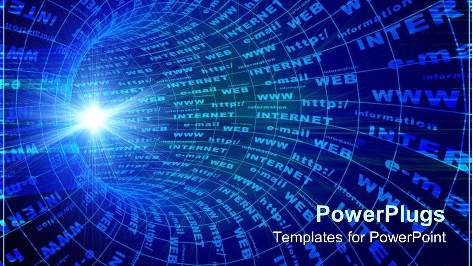 Blue Wormhole with Internet Related Words