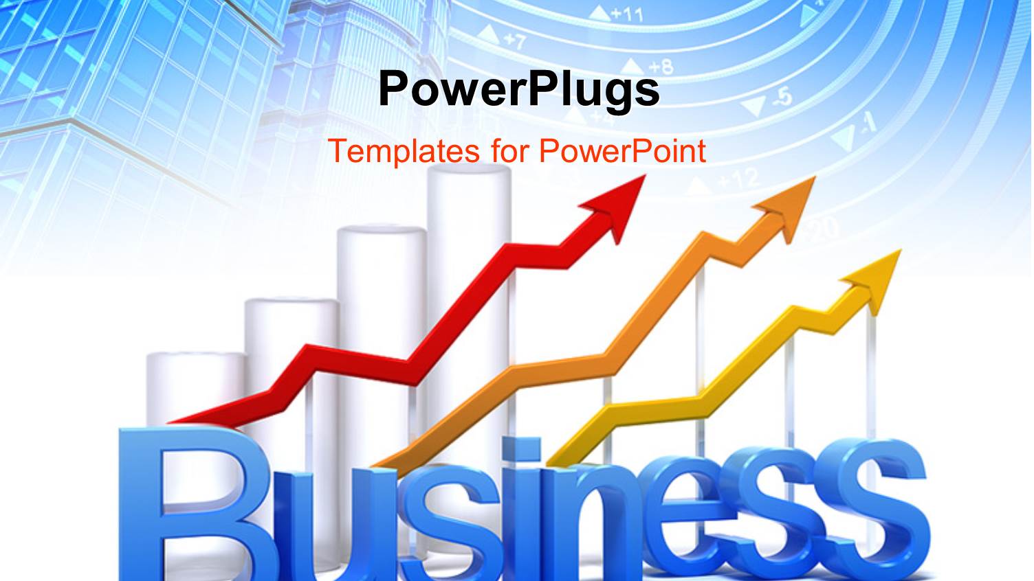 a Bluish Background with a Number of Arrows