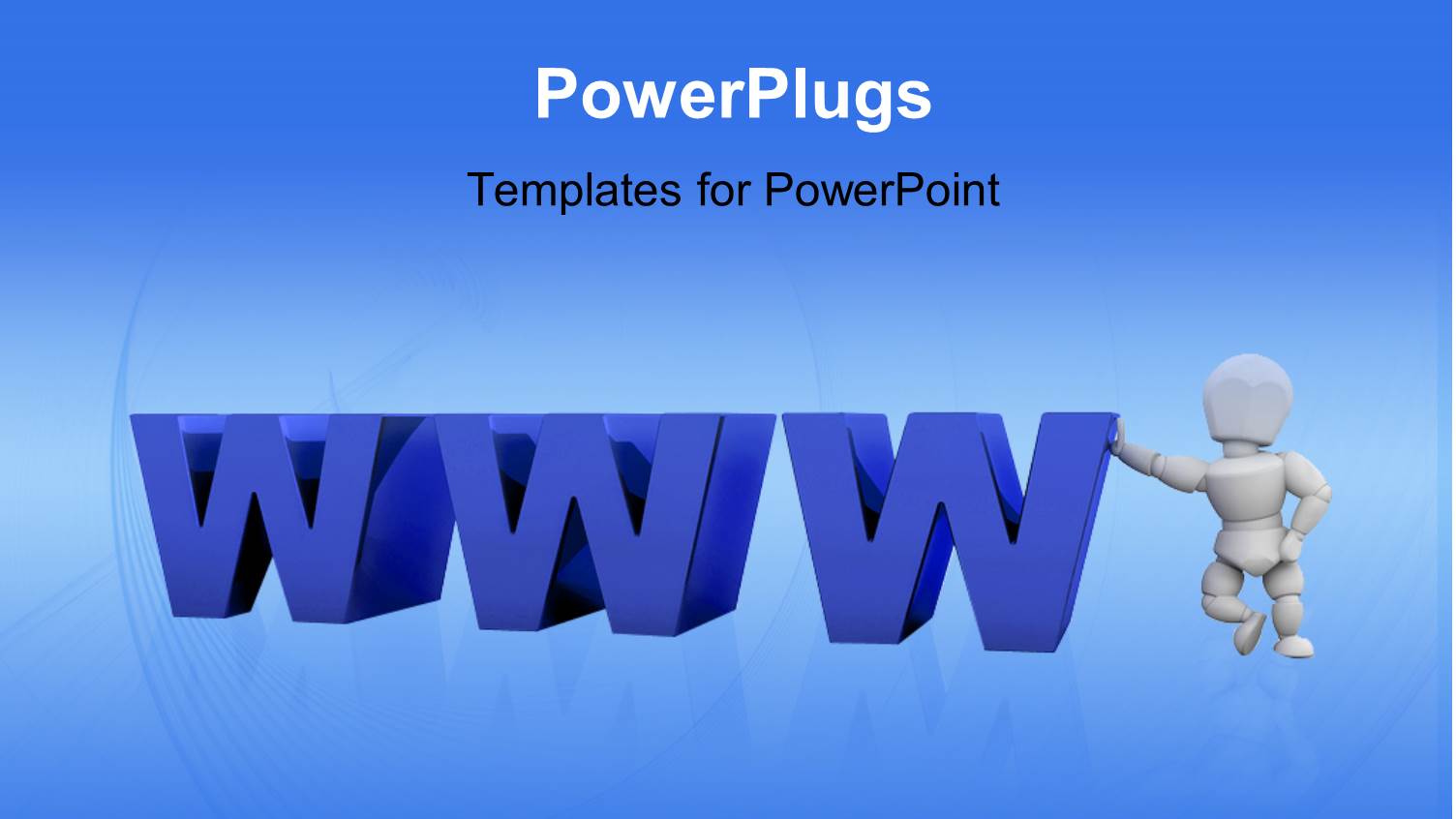 a Bluish Background and the Www Words