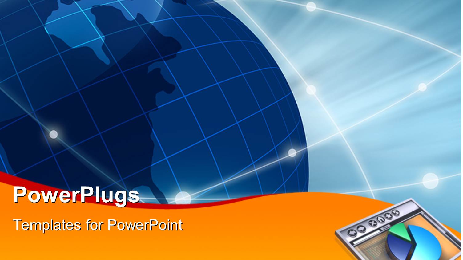 a Bluish Globe with a Pie Chart