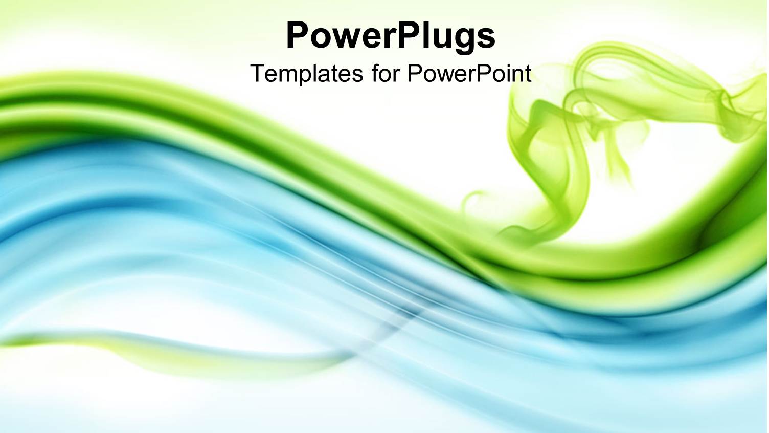 Bluish and Greenish Waves with Green Background