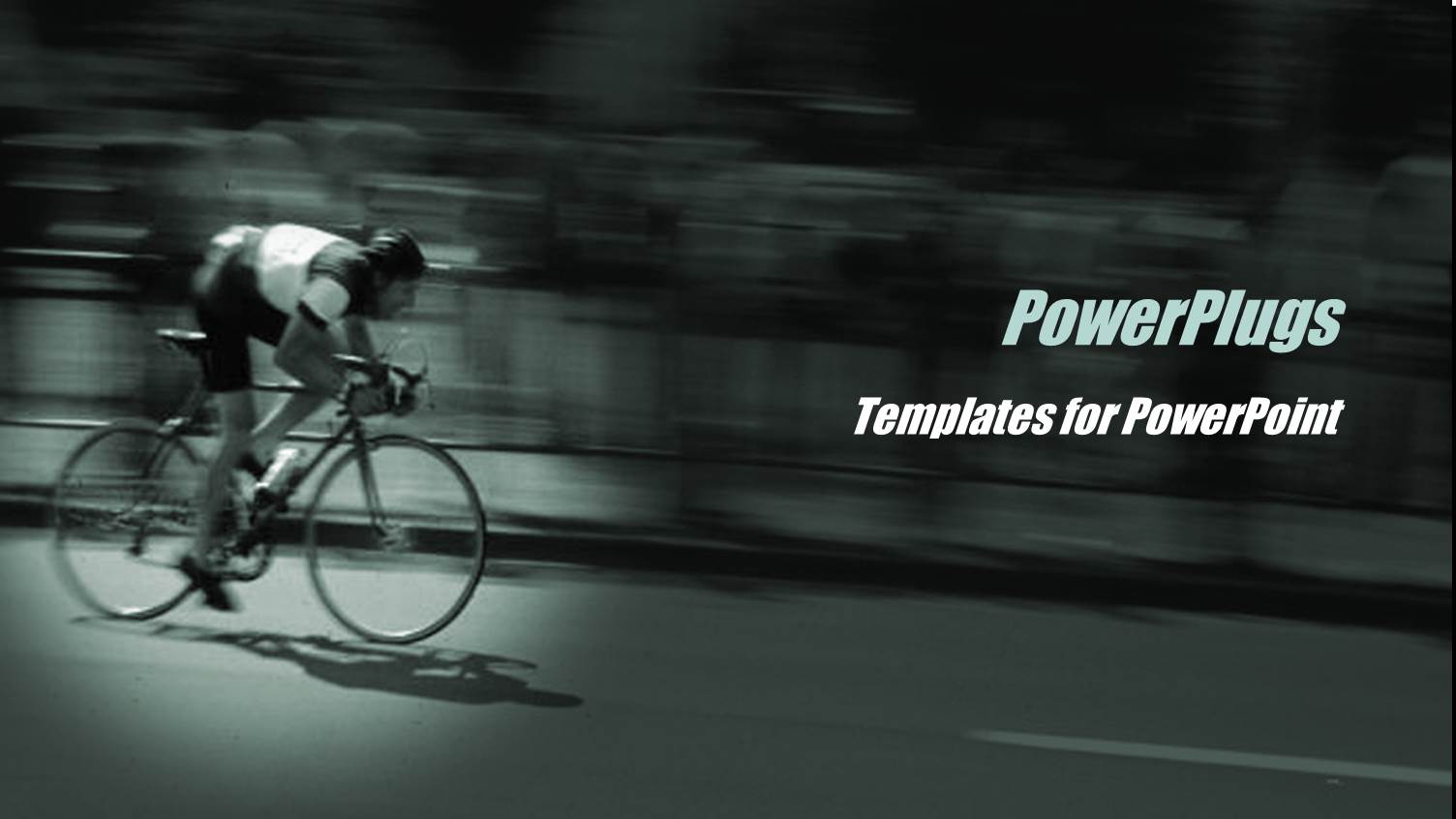 Blurred Depiction of a Cyclist on a Bike on Road with Blurred Cars