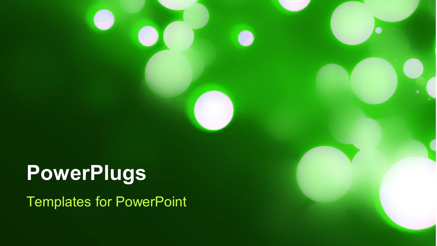 Blurred Lights Circular Bokeh on Green Background