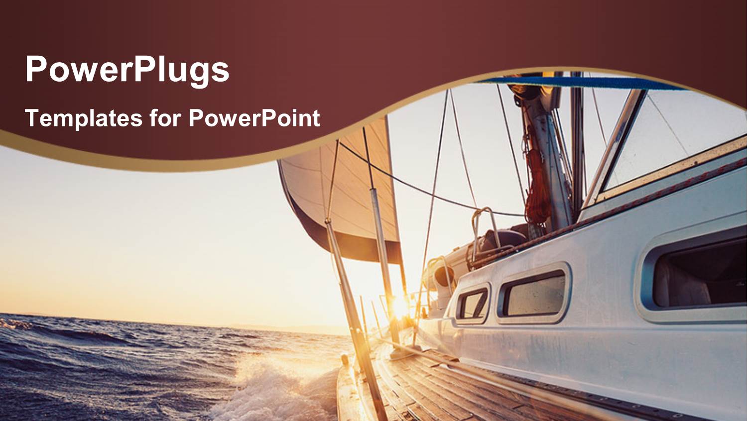 Boat Sailing into the Sunset Scene