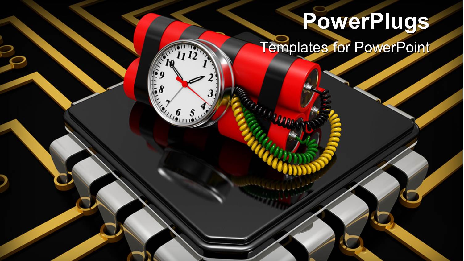 Bomb with Timer on Computer Chip