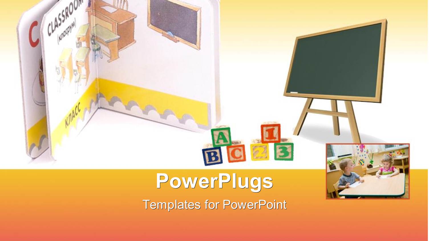 the Book and the Blackboard Along with Boxes