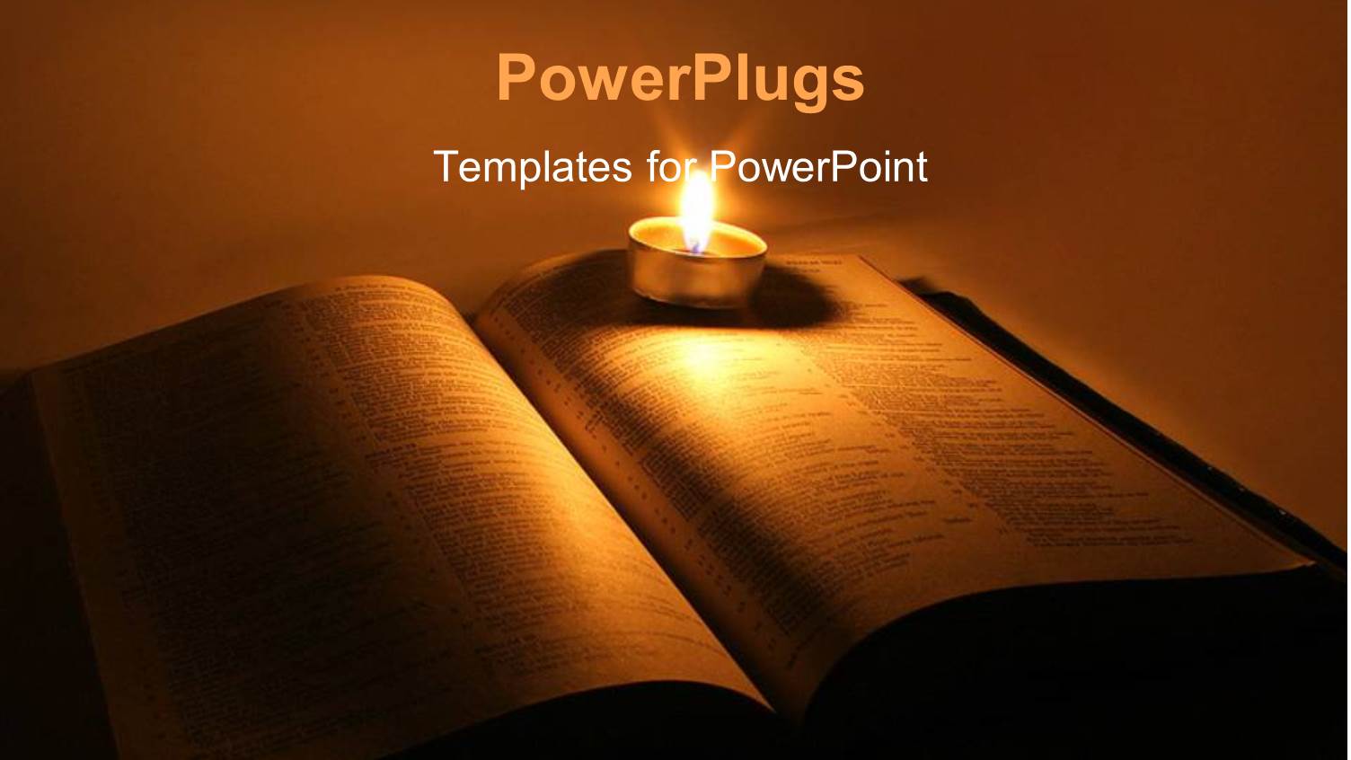 a Book with a Candle and its Light in the Background