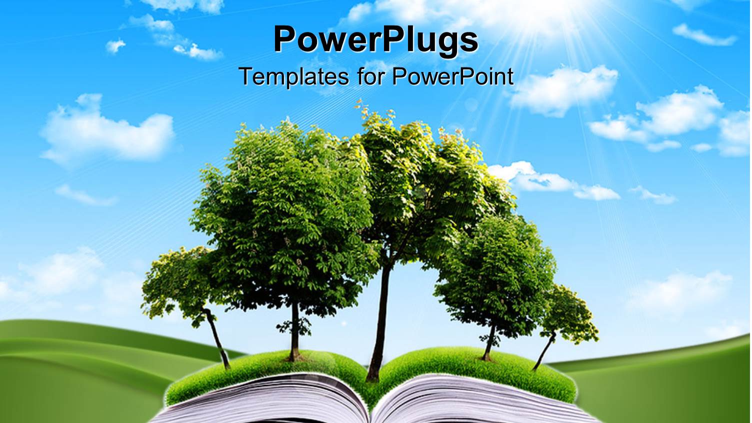 a Book is Placed on the Ground and Trees are Going in it