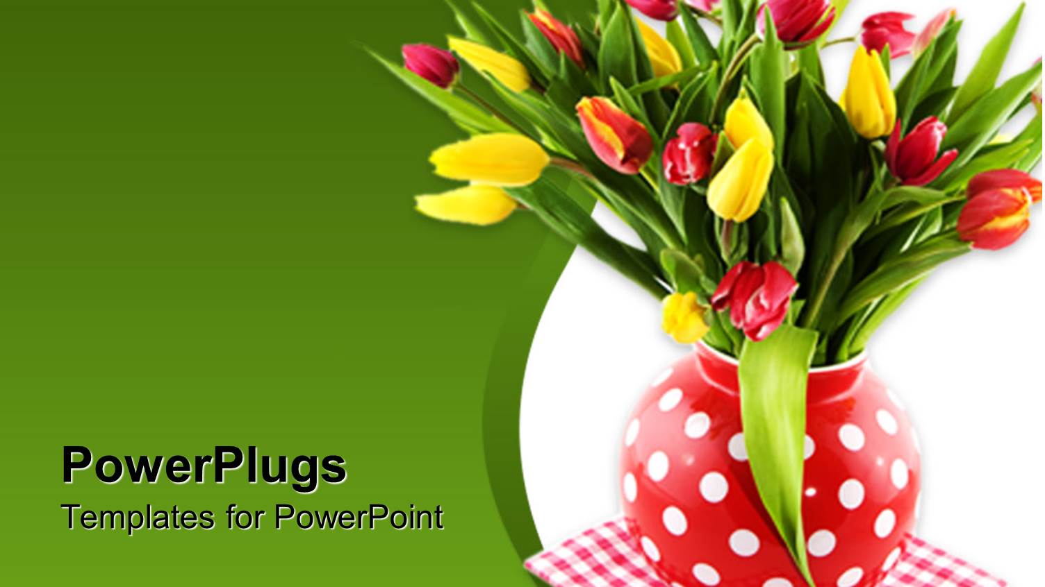 a Boque of Tulips with Greenish Background