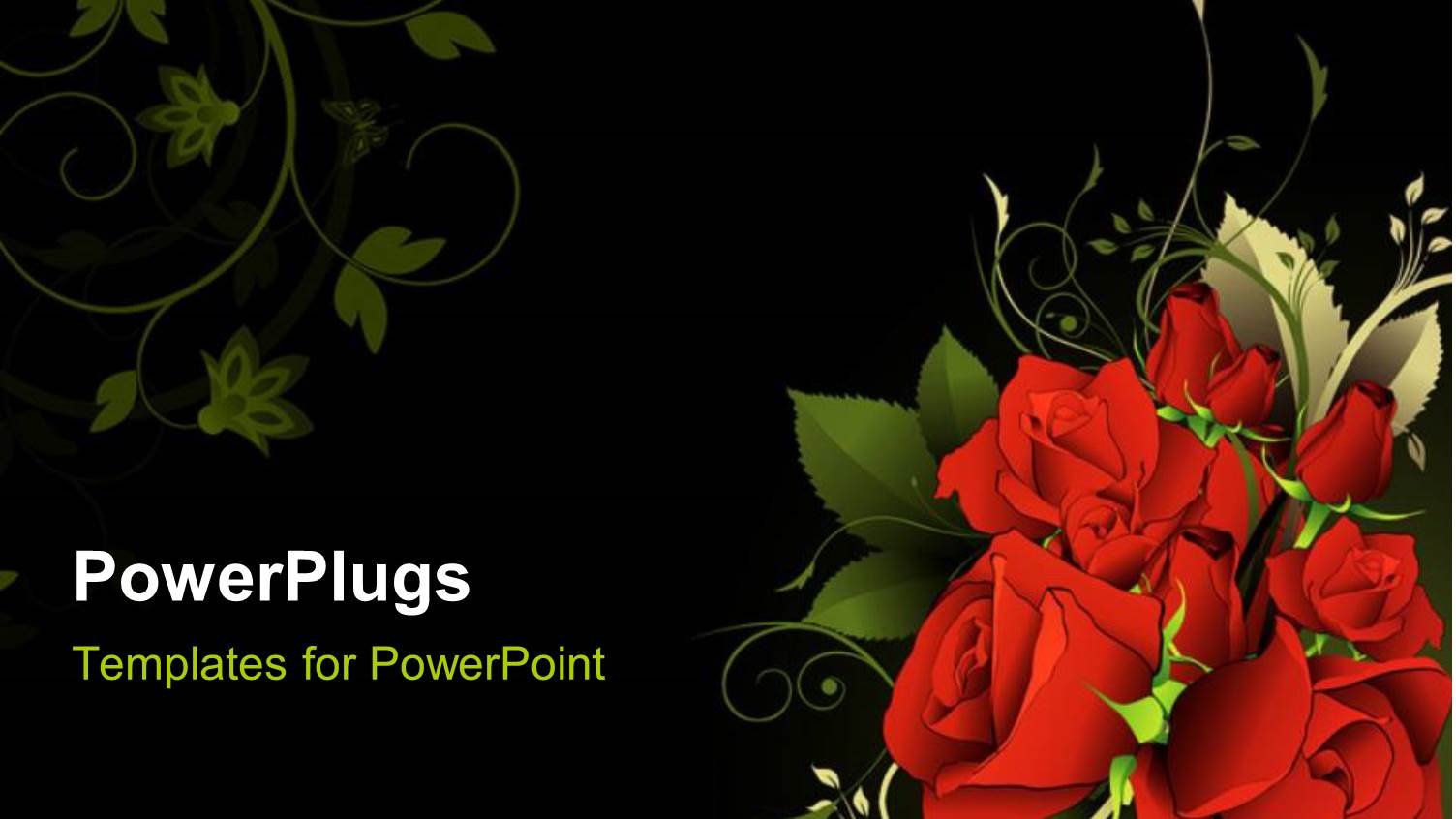 a Bouquet of Flowers with Floral Outline and Blackish Background