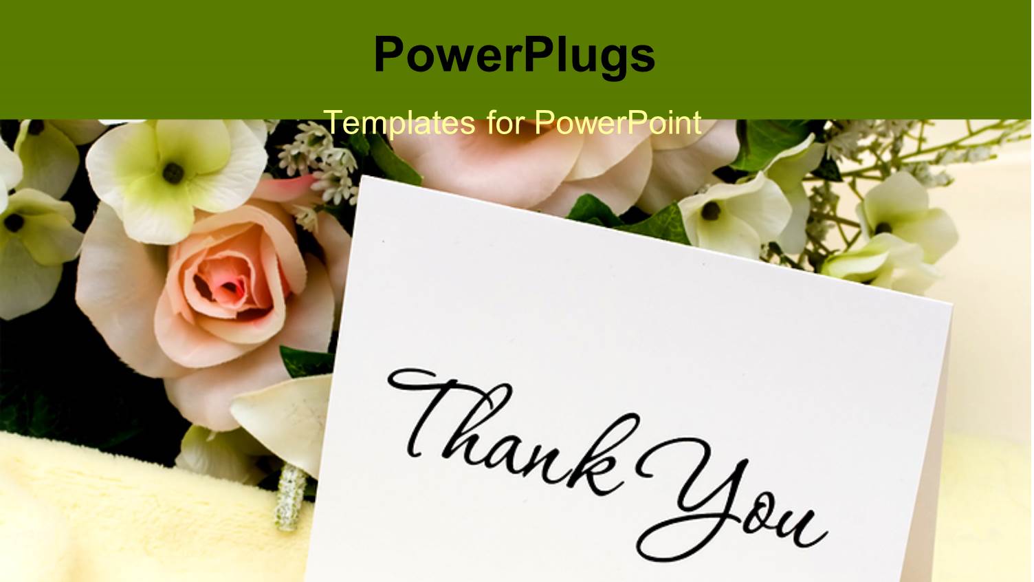 Bouquet of Flowers with a Thank you Card