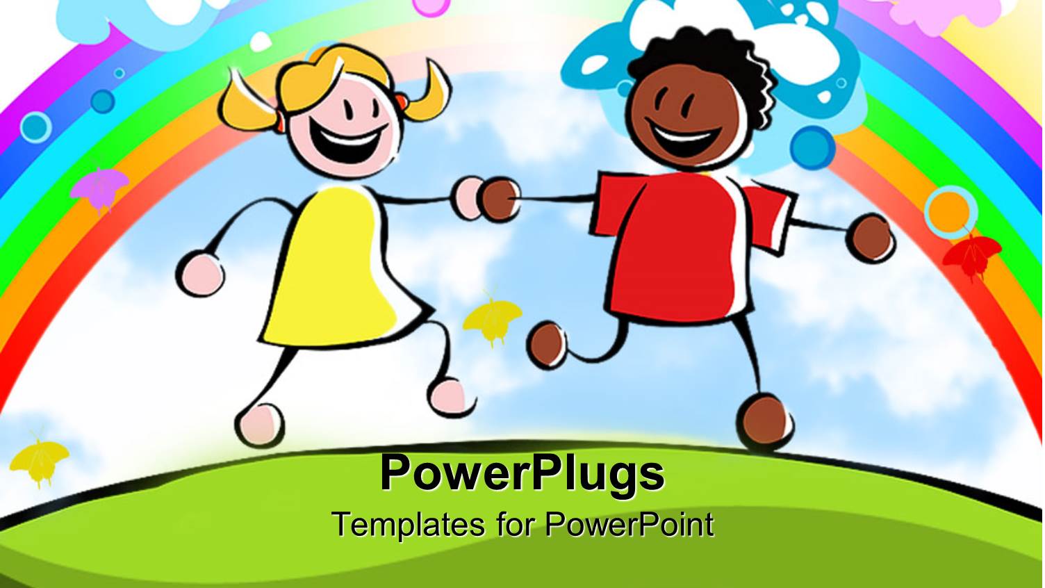 a Boy and a Girl of Different Races are Playing with Each other