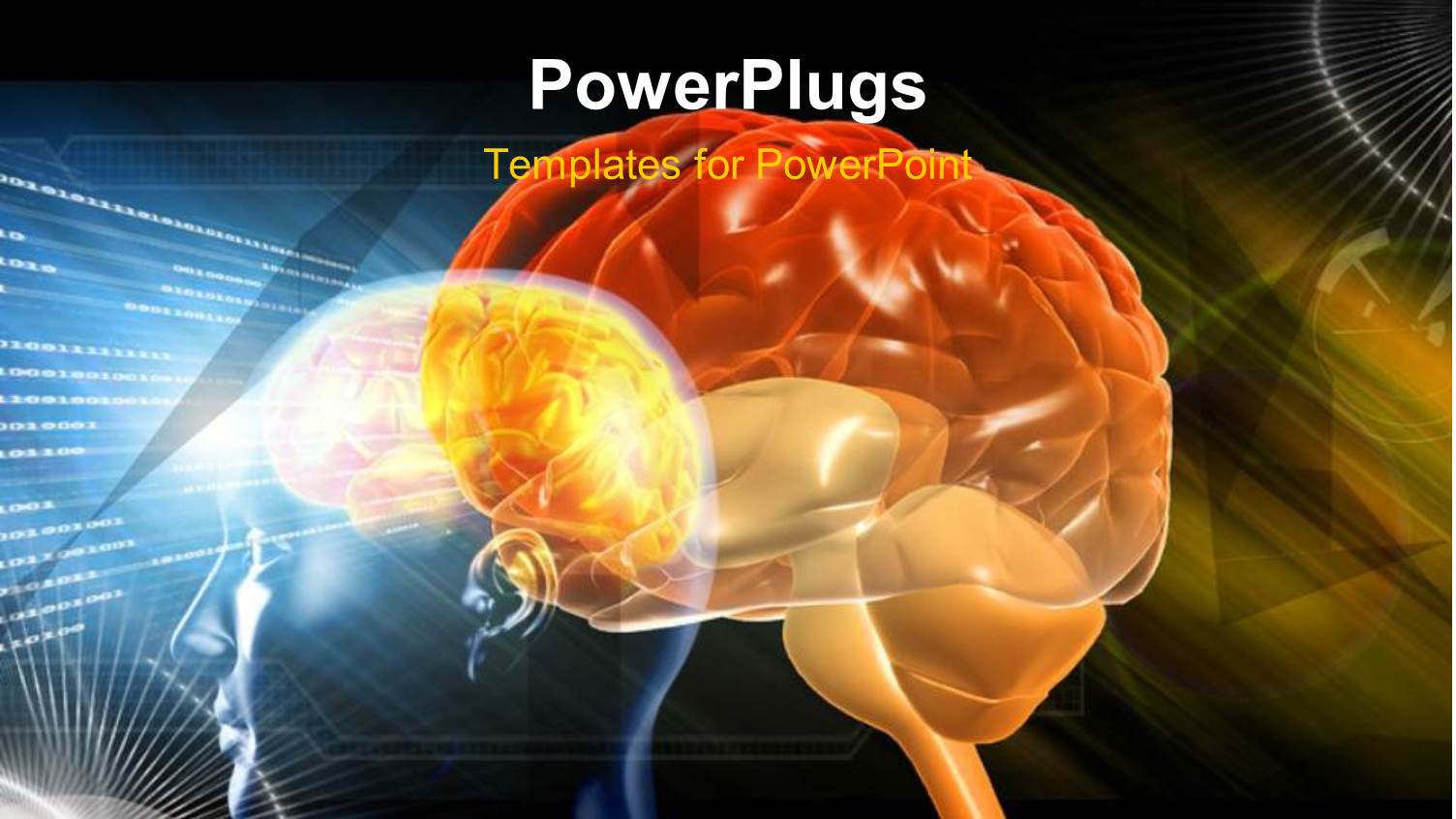 a Brain with a Number of Colors in the Background