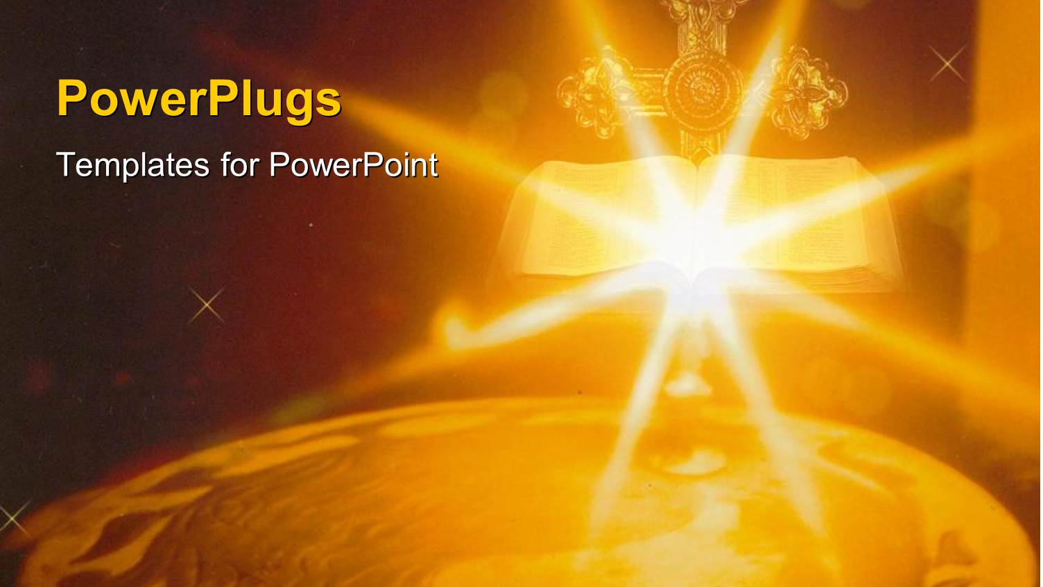 Bright Shinning Candle Light with a Bible and Cross