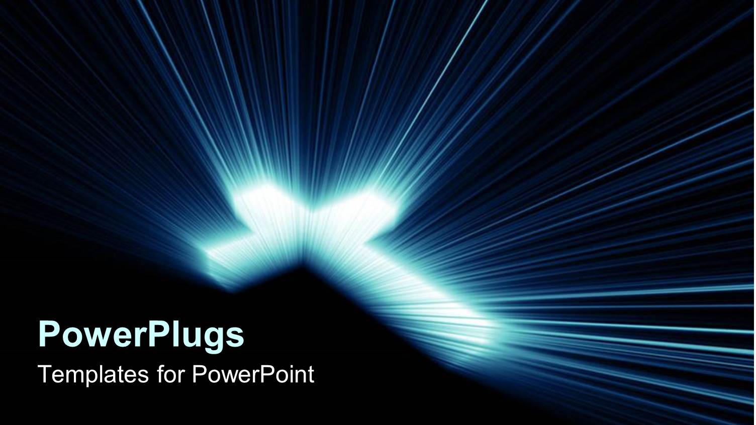 a Brightly Glowing Cross on a Black Colored Background