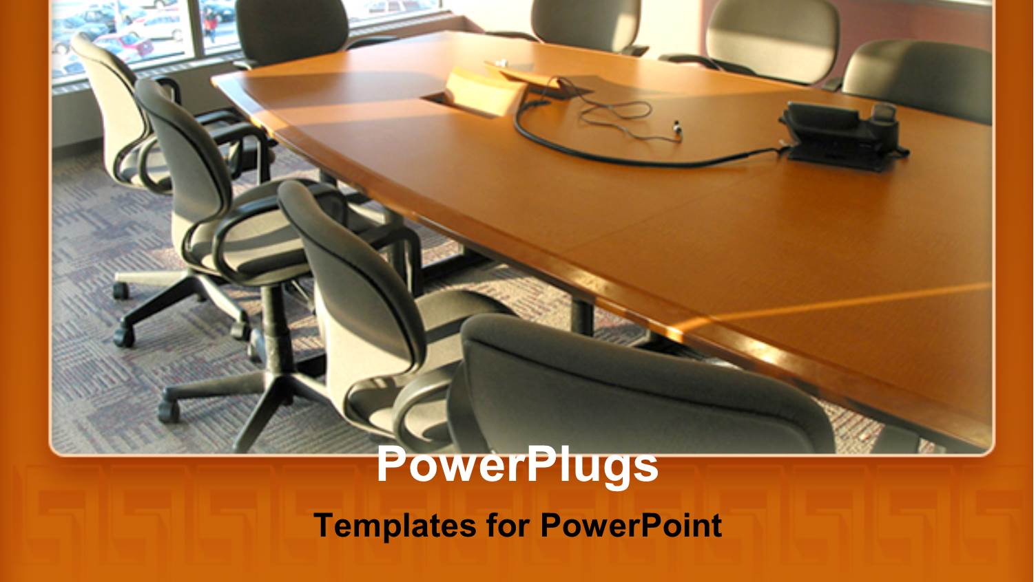 Brightly Lit Conference Room with a Long Table and Chairs