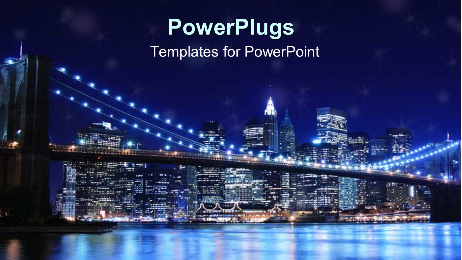 Brooklyn Bridge and New York City Skyline at Night