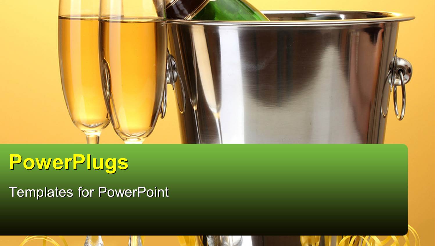 a Bucket with a Lot of Ice and a Bottle of Wine