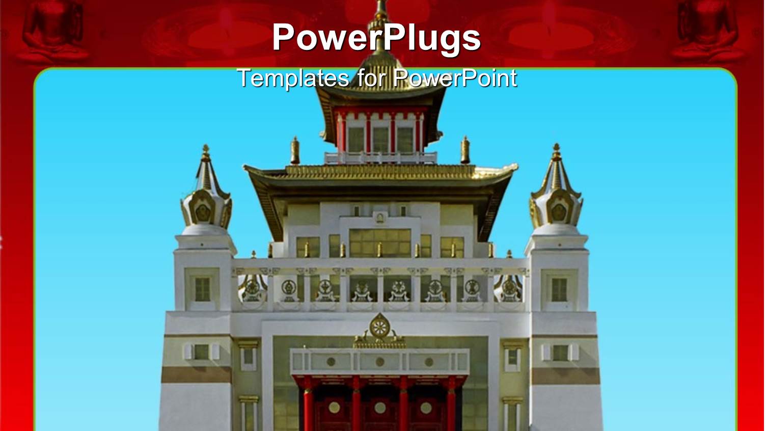 a Buddhist Temple with Clear Sky in the Background