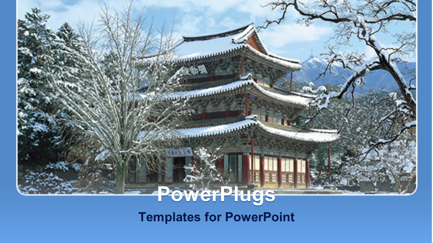 a Building in the Background with a Number of Trees Showing Winter Scene 