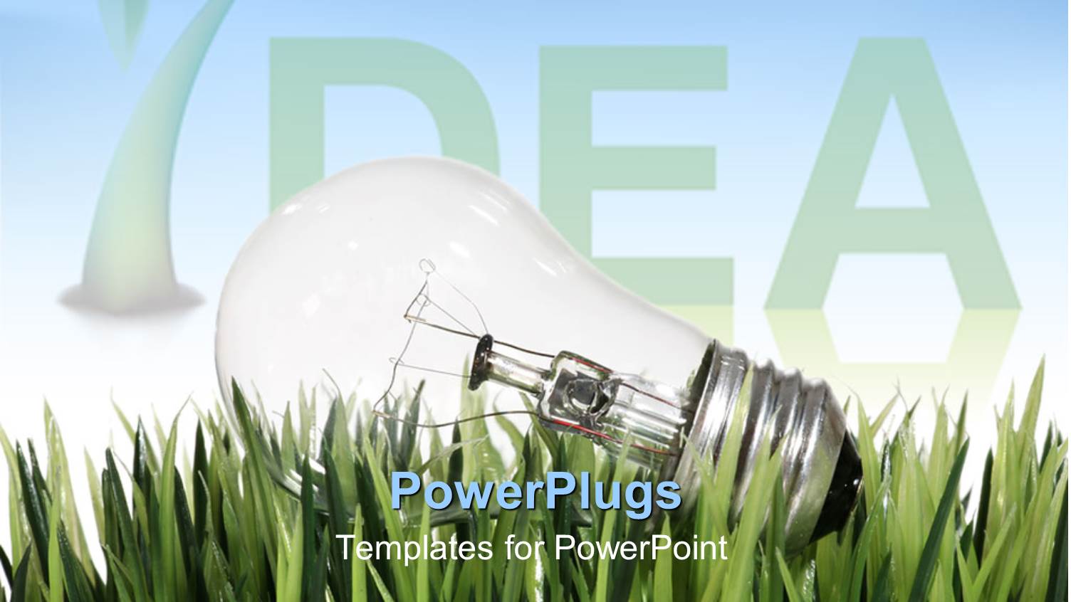 a Bulb Being Placed on Grass with Clear Background