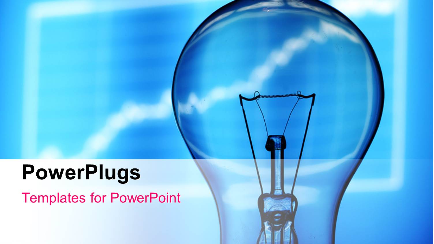 a Bulb with Bluish Background and a Graph