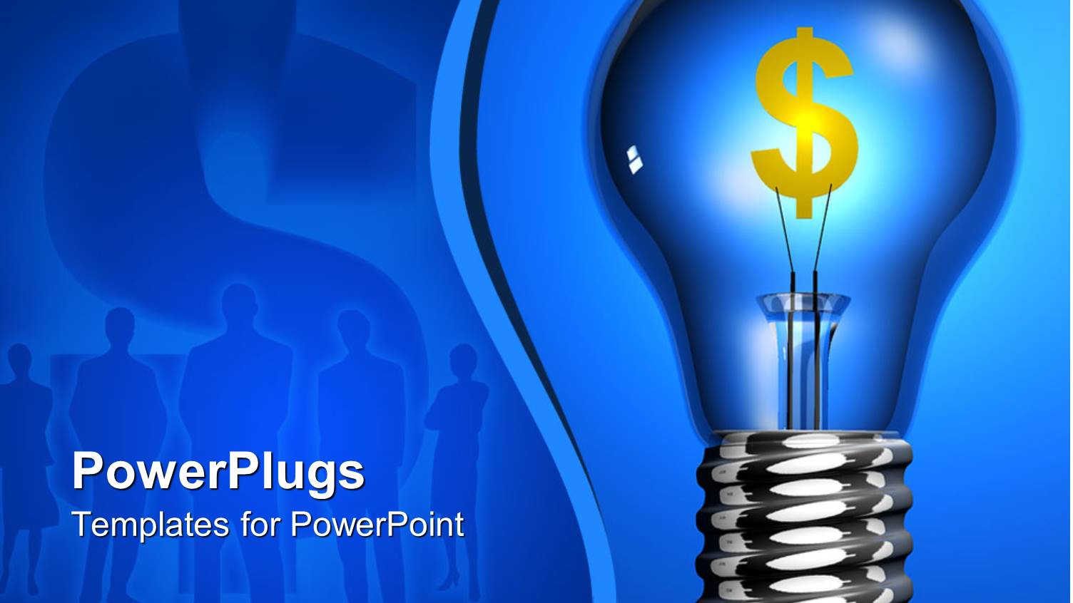 a Bulb with a Dollar Sign and Bluish Background