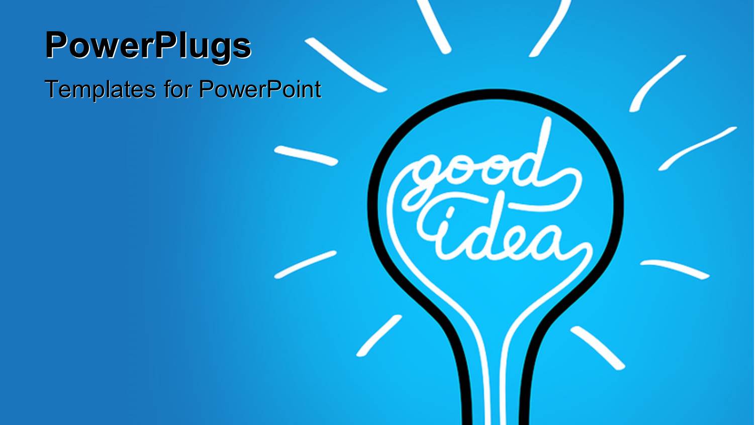 a Bulb Glowing with the Words of Good Idea