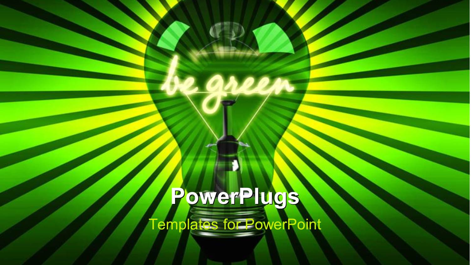 a Bulb in Green Color with Lines in the Background