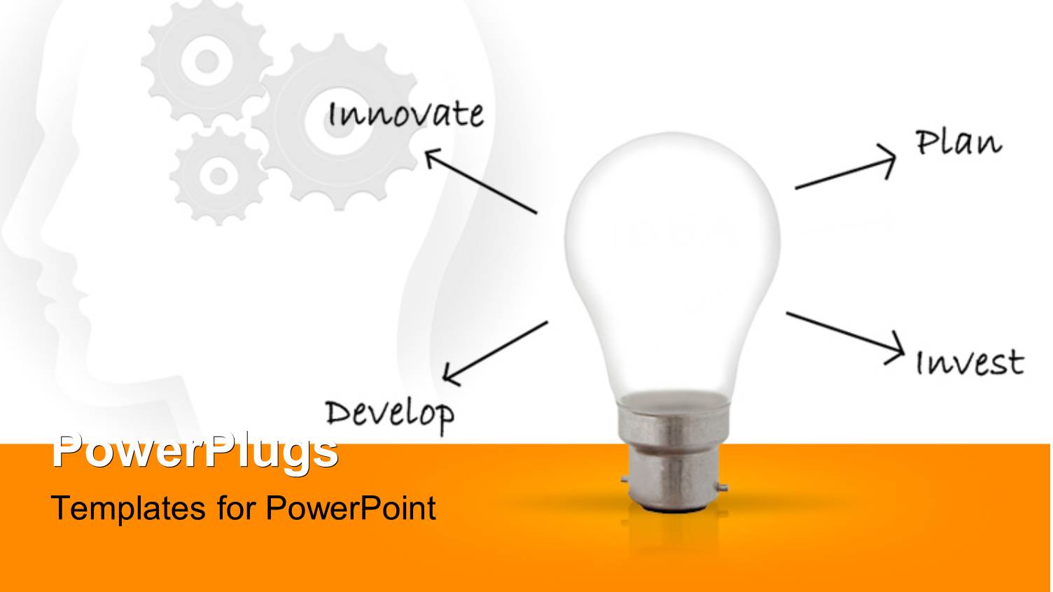 a Bulb with a Number of Options and Gears in the Background