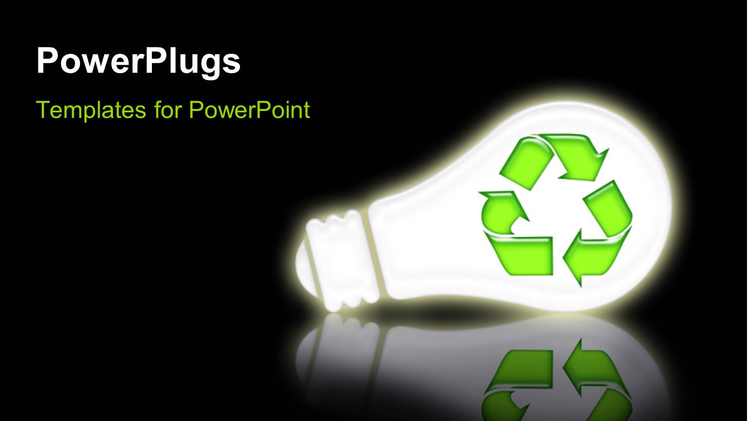 a Bulb with the Recycle Sign and Blackish Background