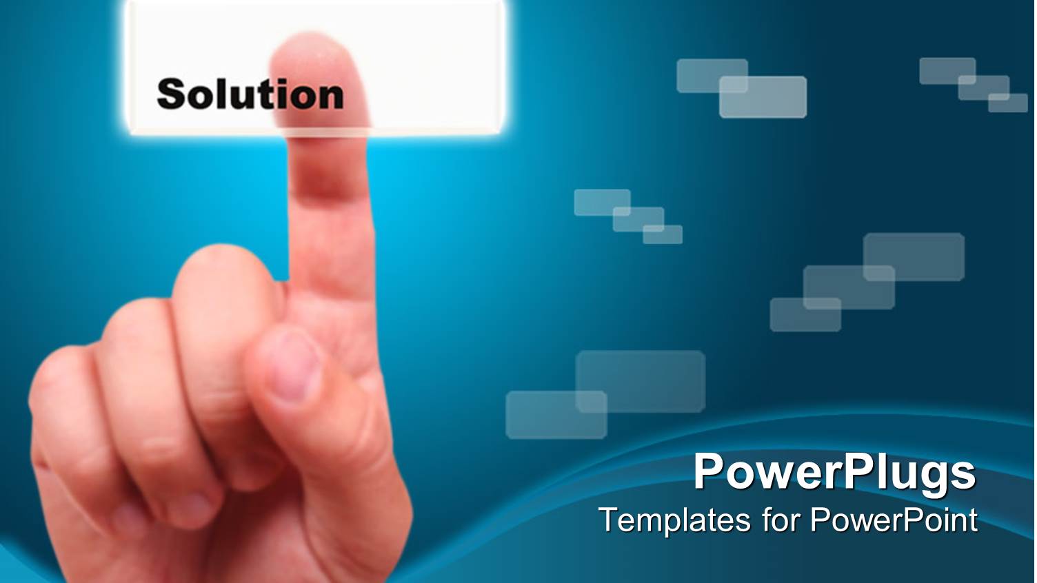 a Business Amn Pointing on a Solution Tab