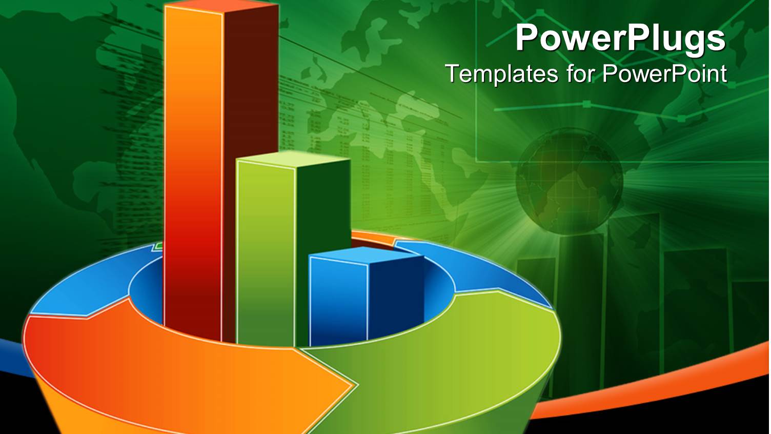 Business Bar Chart with Arrows Showing Gradually Decrease in Sales