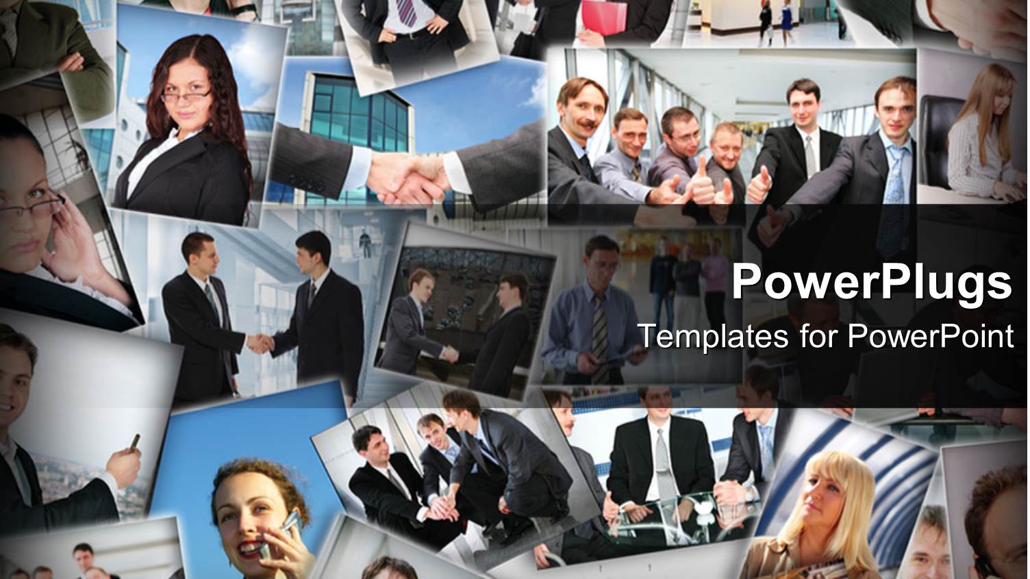 Business Collage with Men and Women, Human Resources, Management