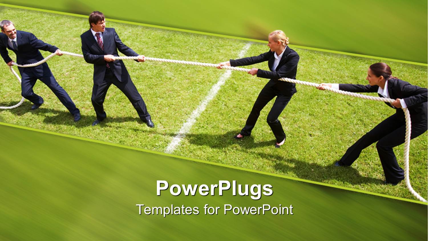 Business Competition Metaphor with Women and Men Playing Tug of War, Negotiations, Gender Relations,  Business