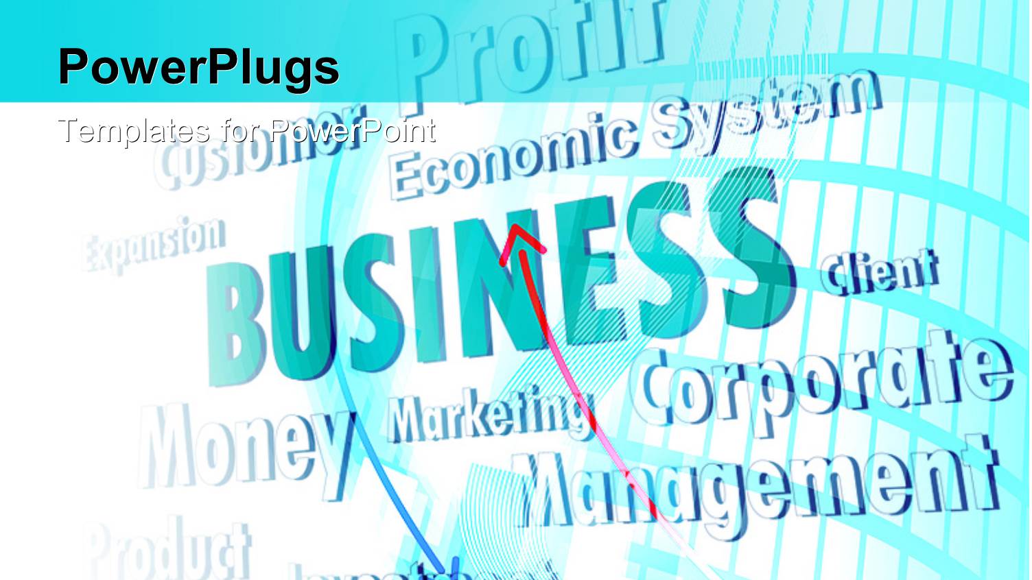 Business Concept with Different Keywords and Arrow Depicting Growth