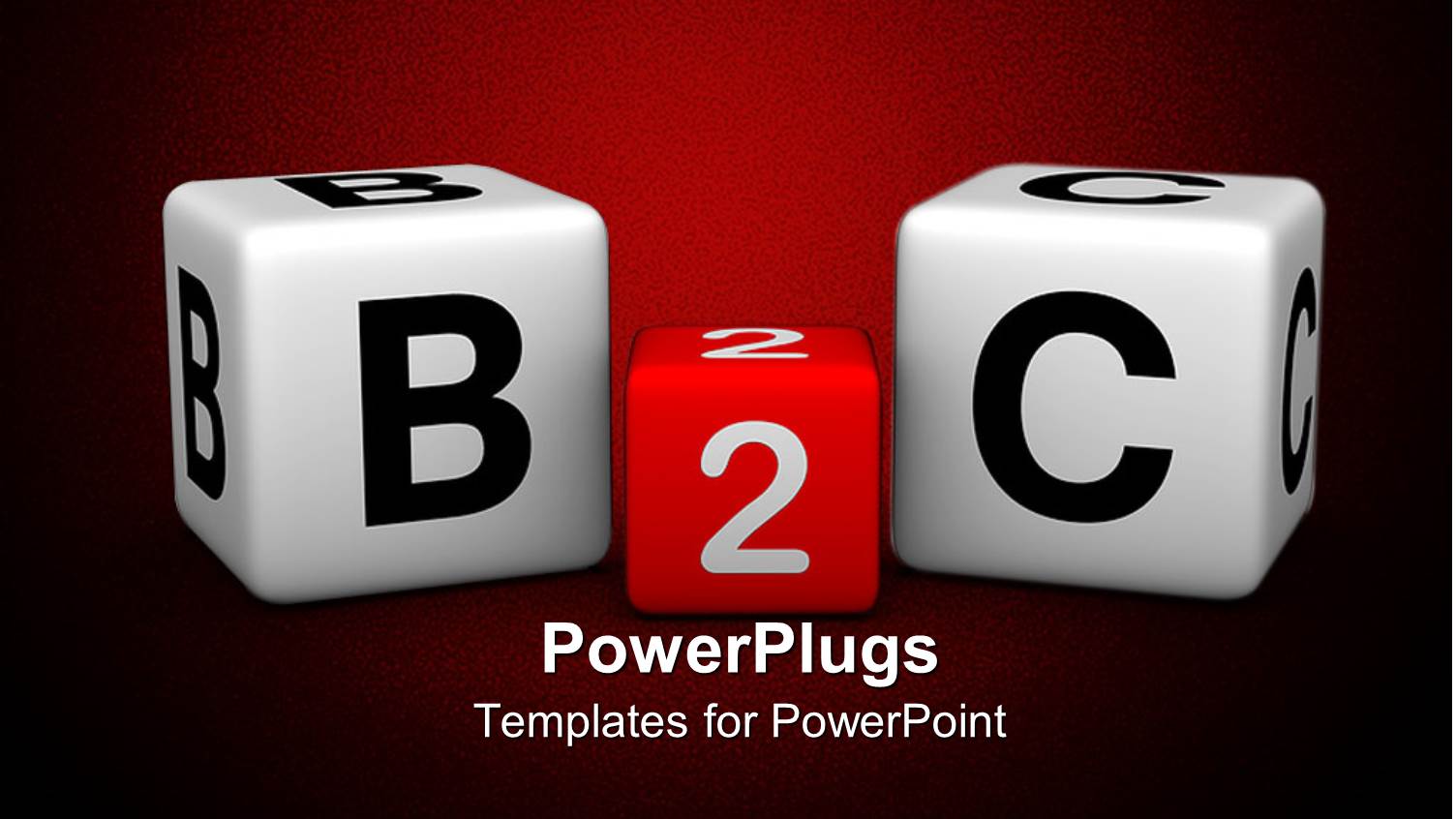 Business to Customer Symbol in Dice Form on Wine Background