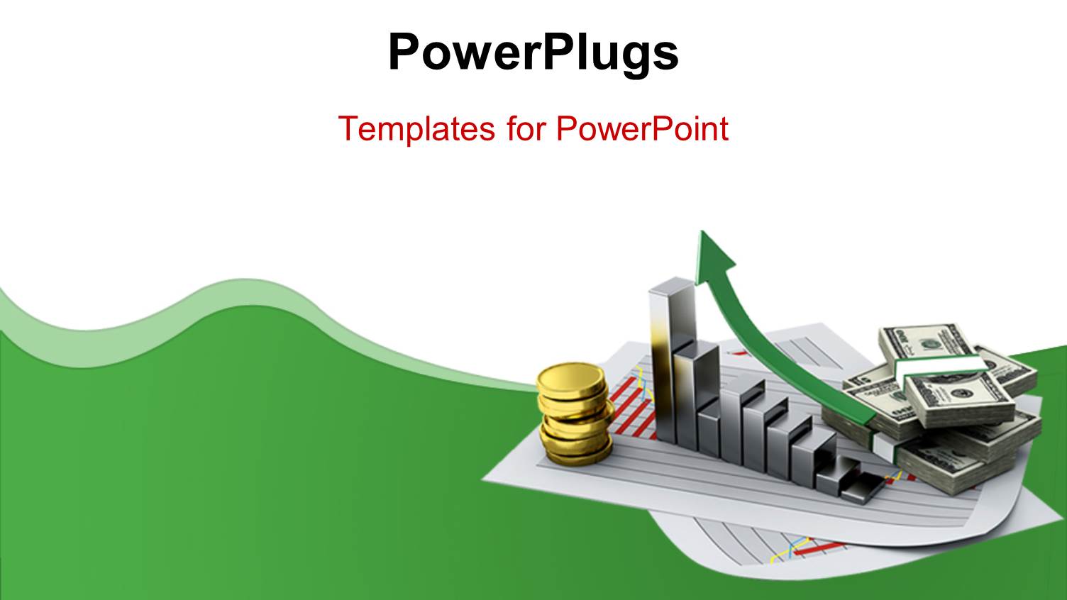 Business Depiction with Financial Chart and Money Stack on Document