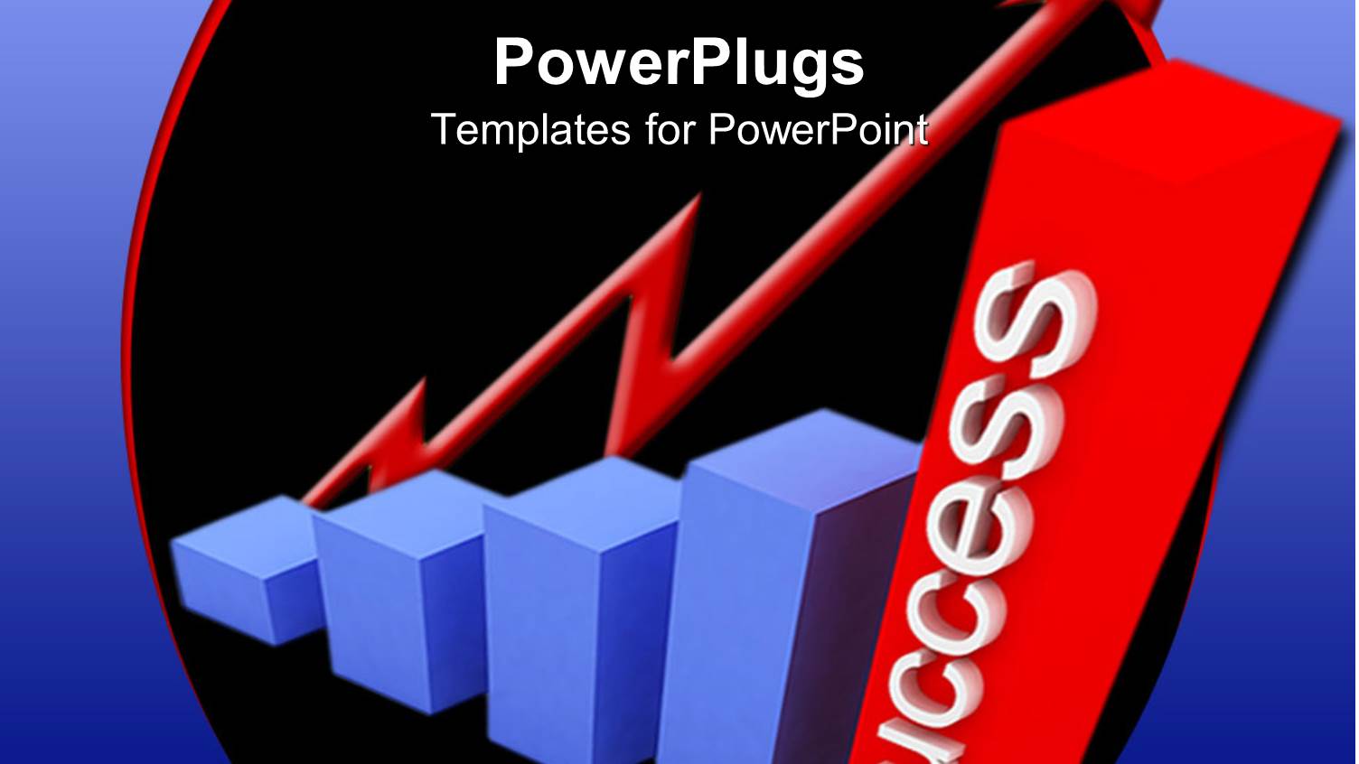 Business Growth Chart Indicating Success with Red Upward Arrow