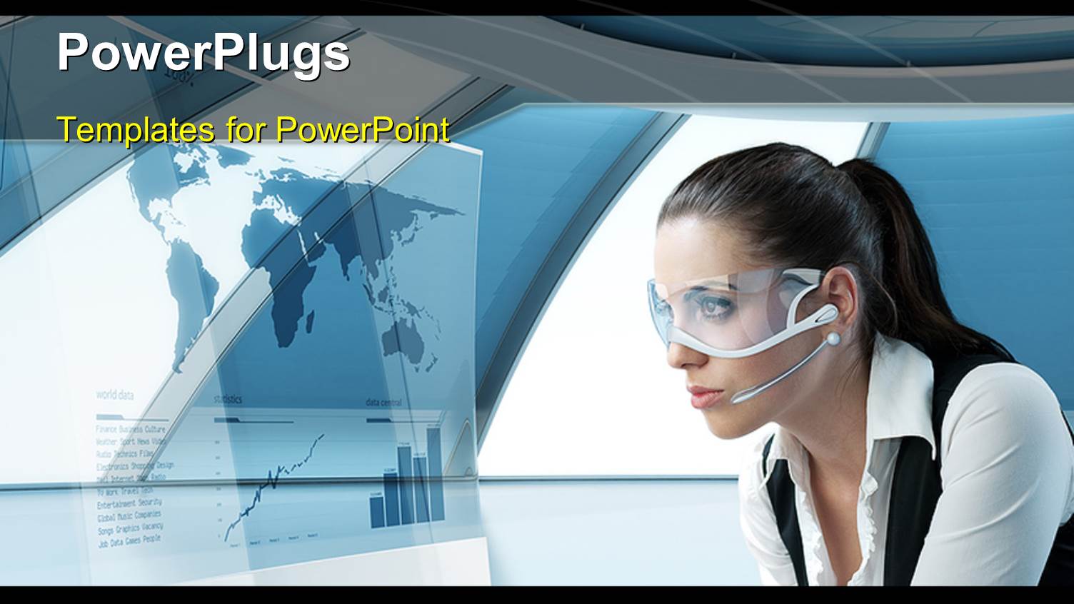 a Business Lady Focusing on the Interface to get Information