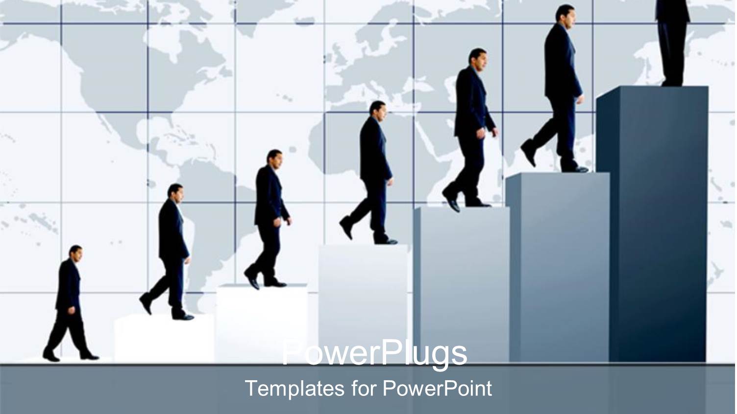 Business Man Climbing Graphic Black and White Suit Increase Profits Sales