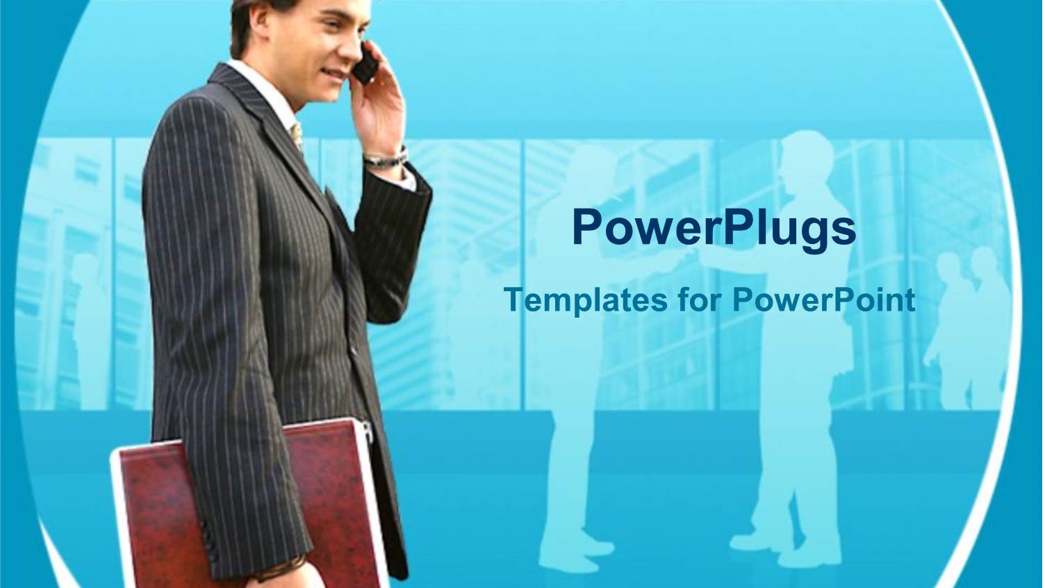 Business Man Holding a Brown File and Making a Phone Call