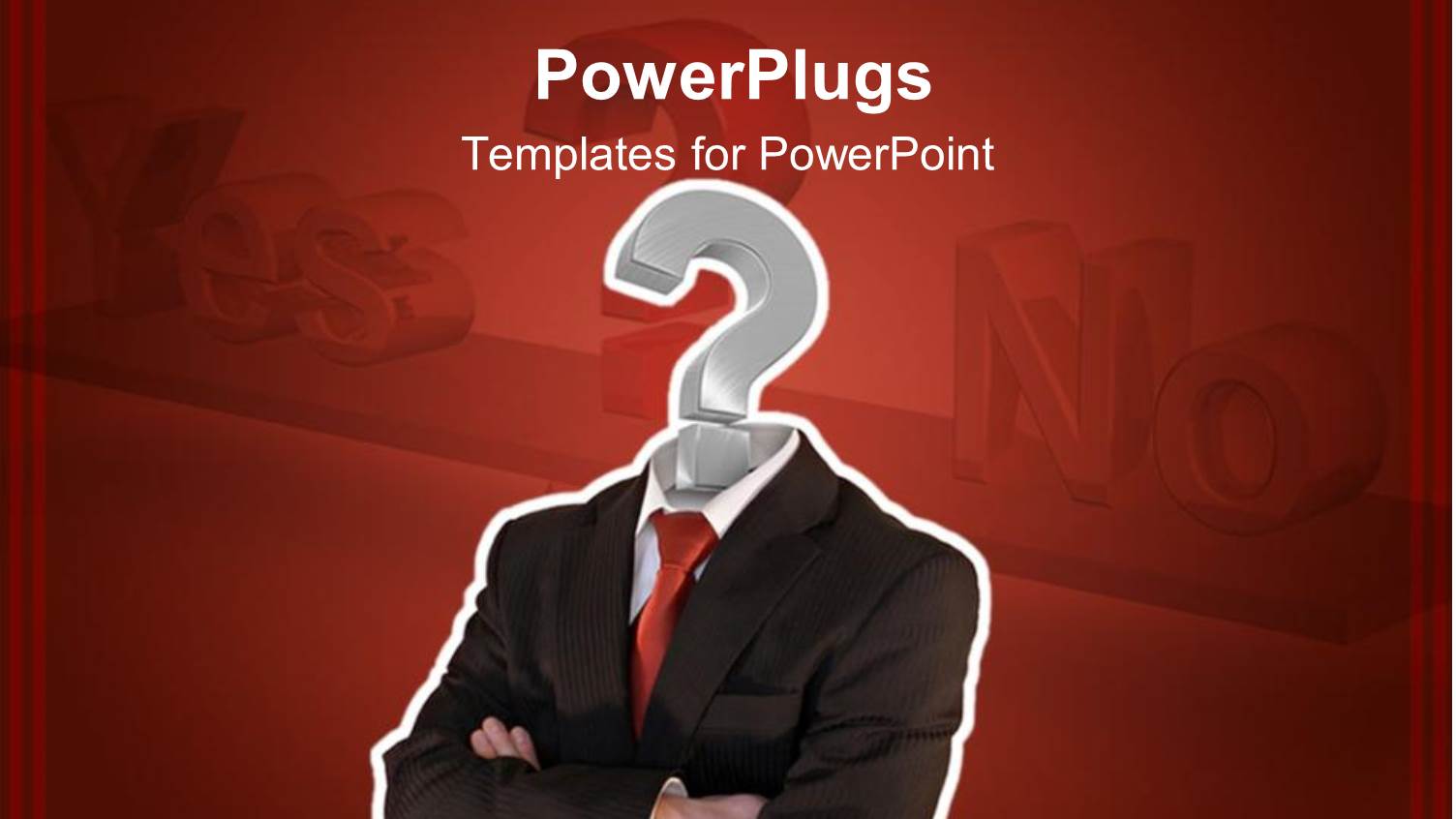 Business Man with Question Mark Head, Decision Making Metaphor