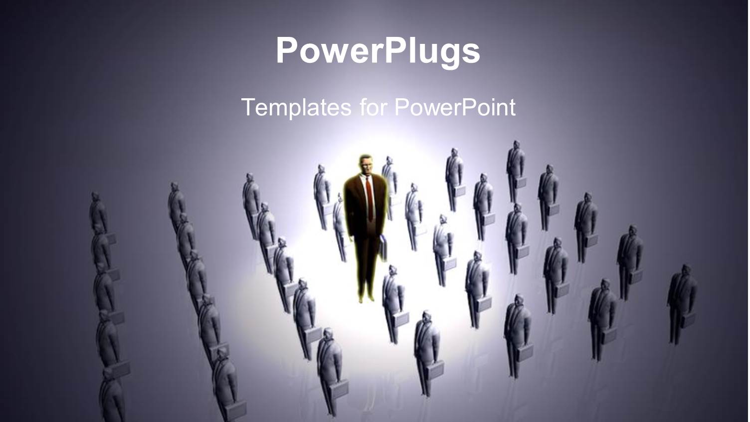 Business Man Standing Amid Group of Nondescript Figures