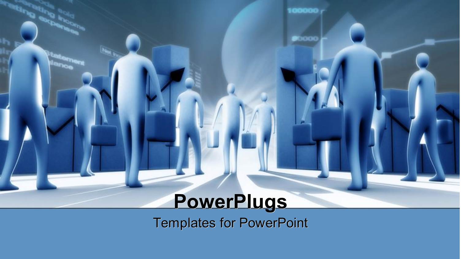 Business Men Carrying Briefcases Walking into Financial World