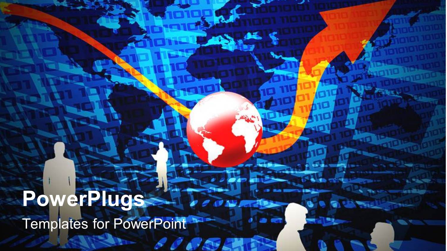 Business Men Shaking Hands with Abstract Blue Background